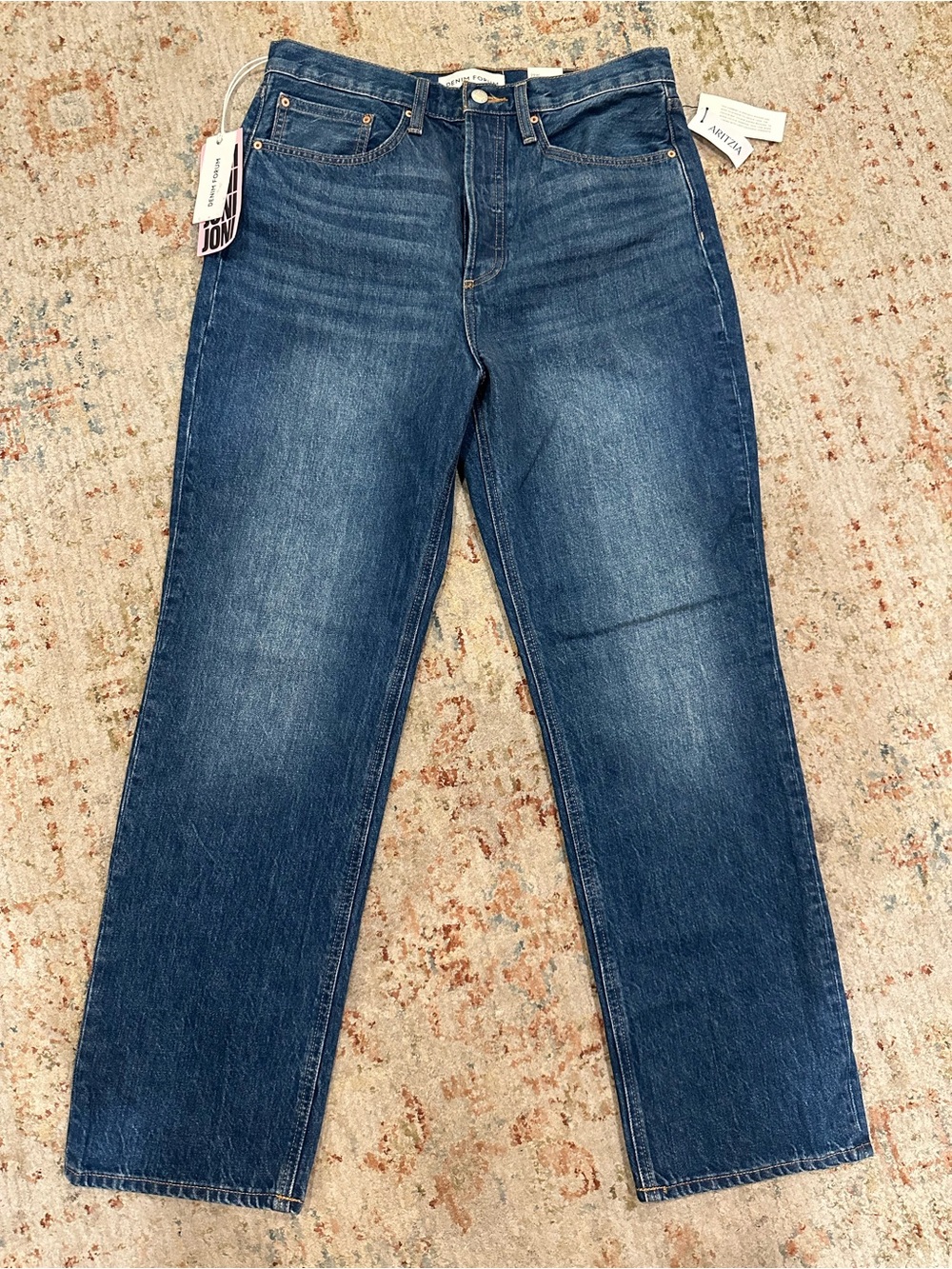 Denim Forum The Joni High Rise Loose Medium Blue